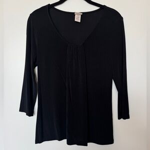 Covington Black Women's 3/4 Sleeve Blouse